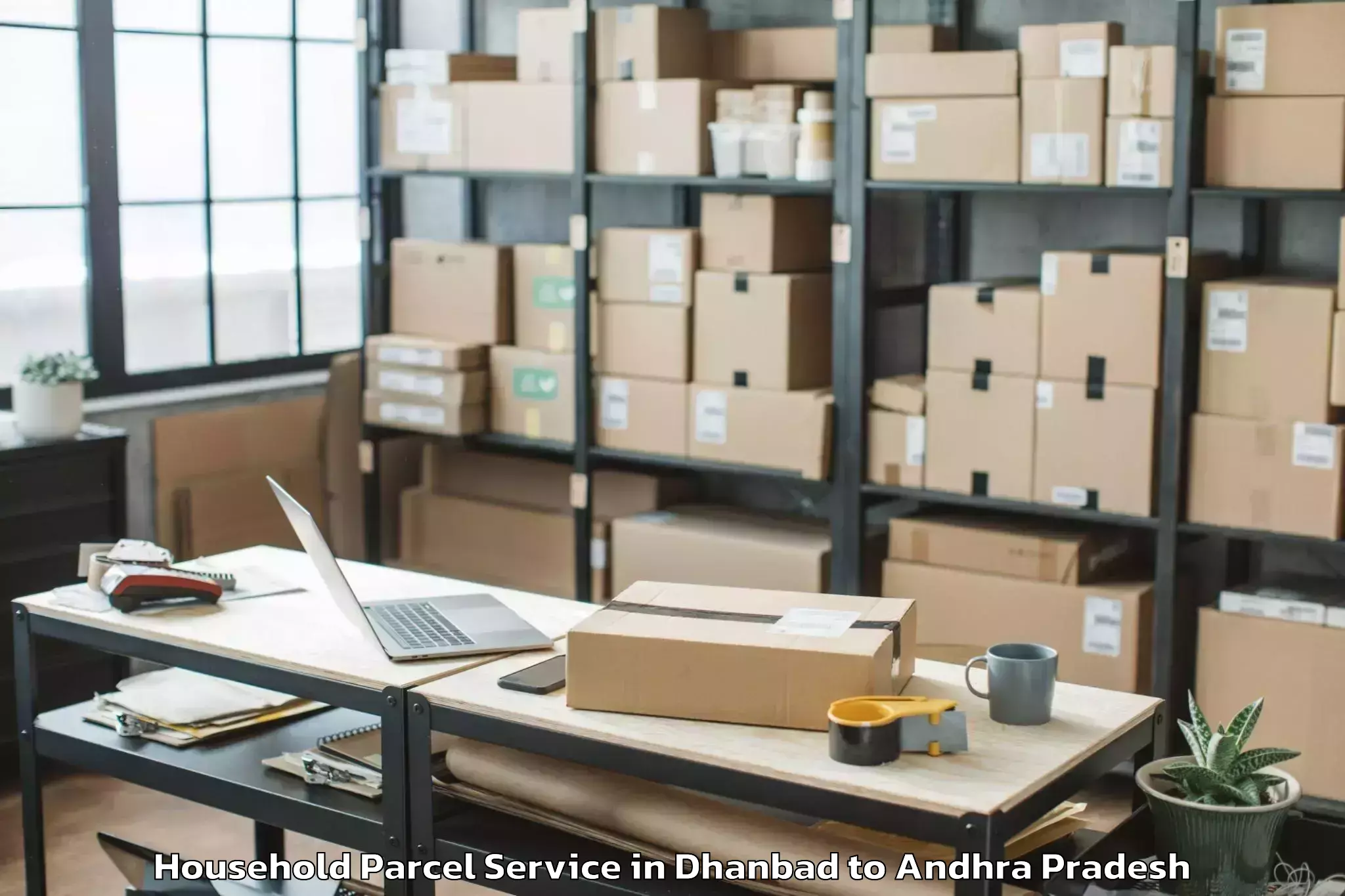 Easy Dhanbad to Amaravati Household Parcel Booking